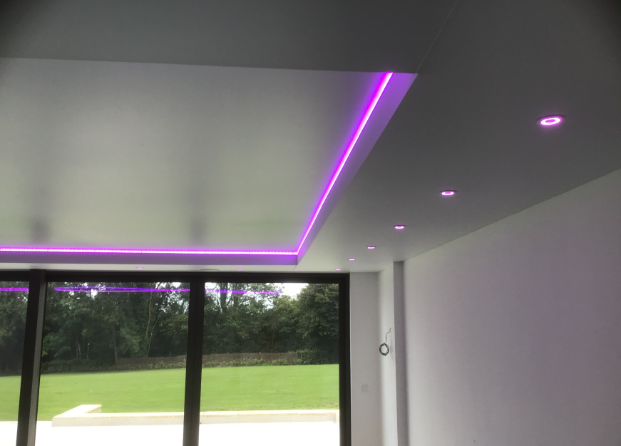 Double LED Light Stretch Ceiling Track
