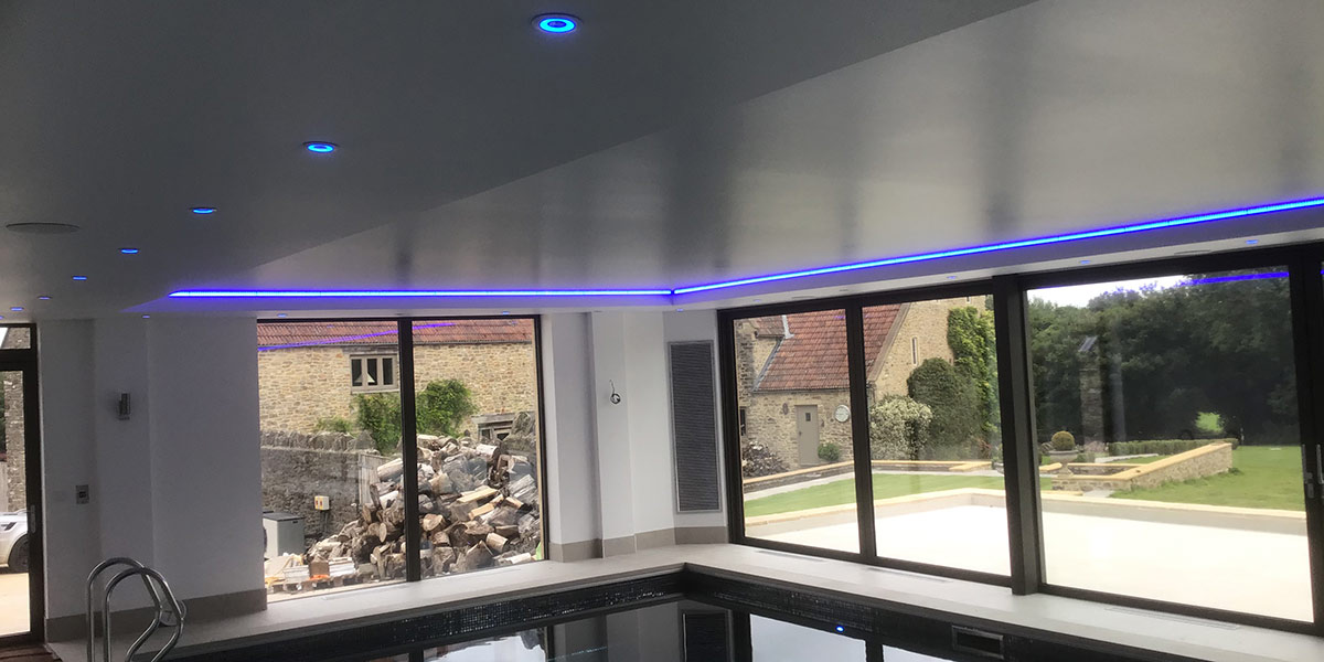 strech ceiling for swimming pool